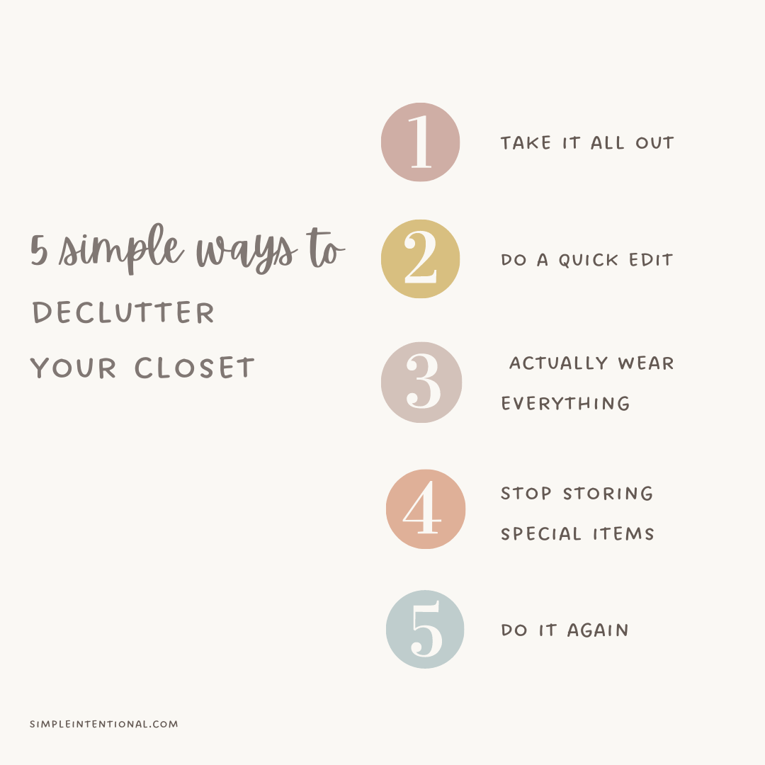 ways to declutter your closet